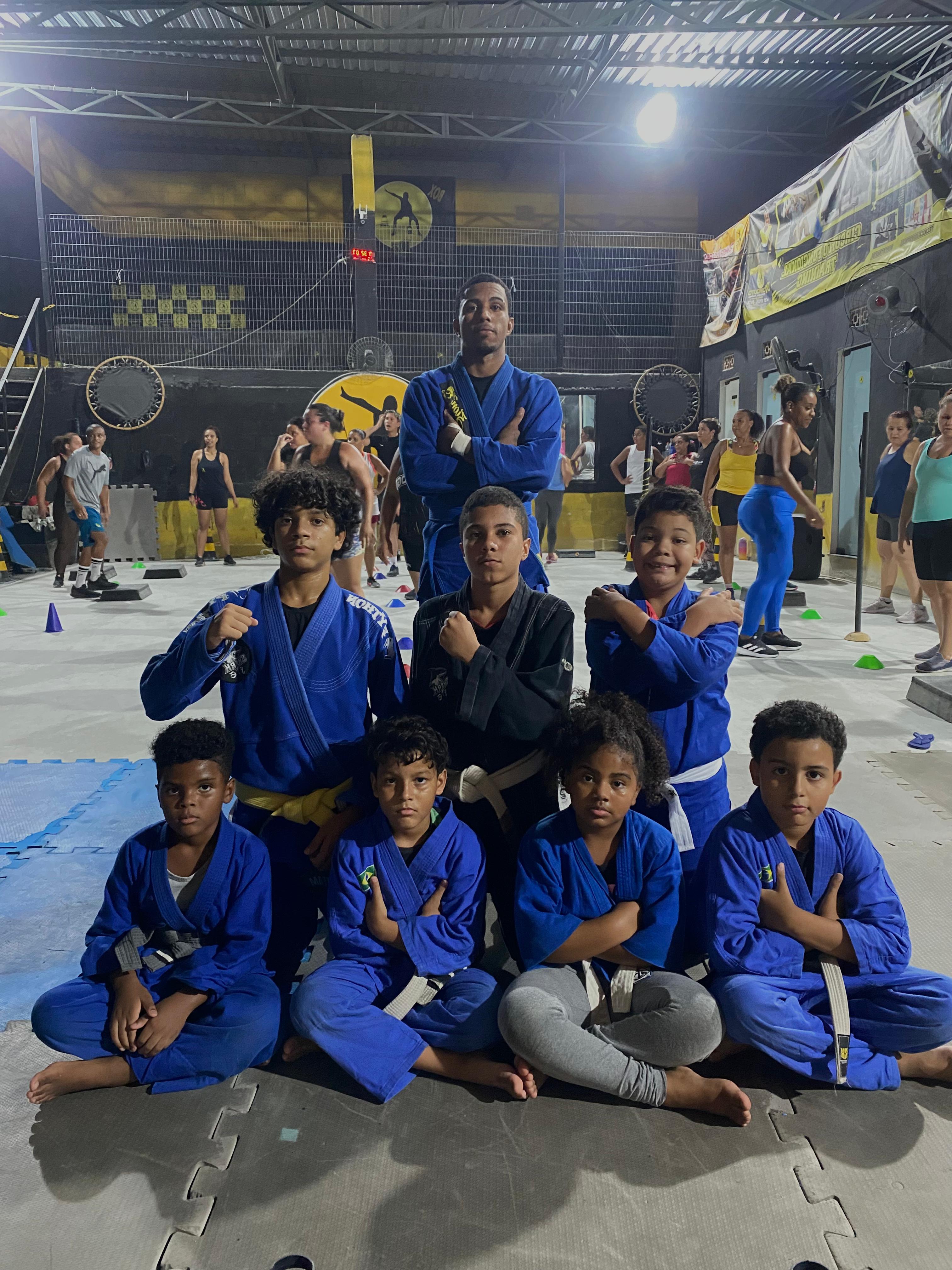 Treino de Jiu-Jitsu no tatame